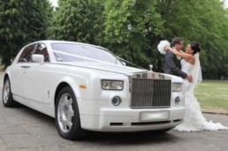 Wedding car hire - White Rolls Yoyce